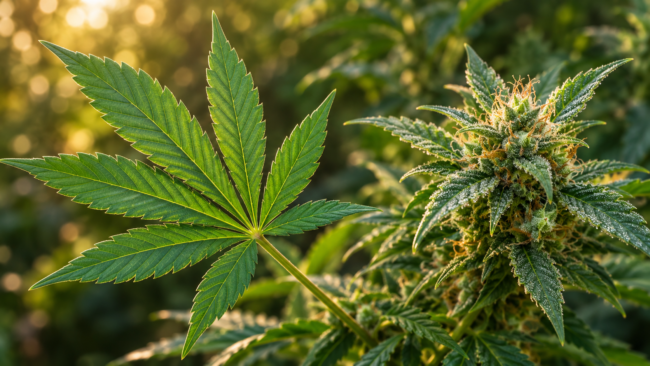 Les feuilles de cannabis