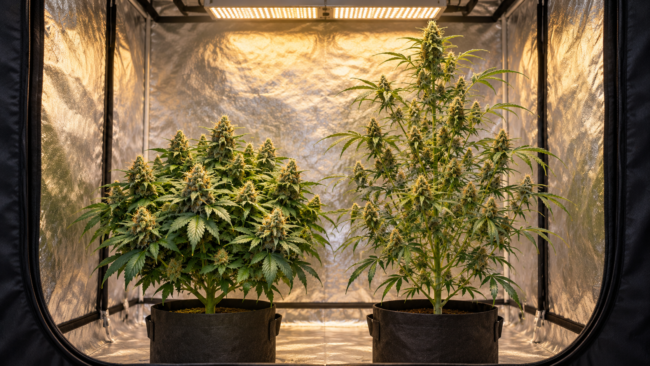 Morphologie indica vs sativa que vous verrez vraiment dans la tente